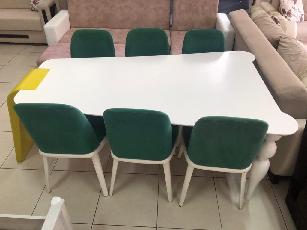 DEKORATİF YEMEK MASASI 6 SANDALYE