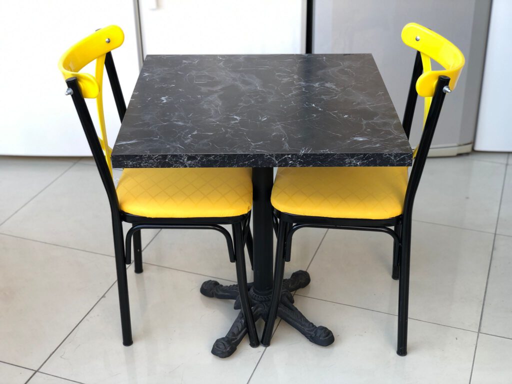 MERMER GÖRÜNÜMLÜ MASA SANDALYE 2 KİŞİLİK